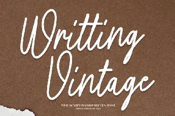 Writting Vintage Script font