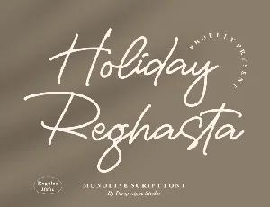 Holiday Reghasta font