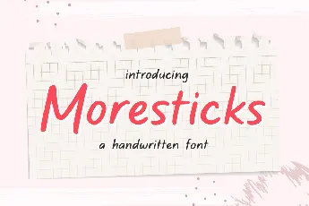 Moresticks font