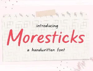 Moresticks font