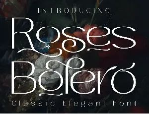 Roses Bolero Elegant font