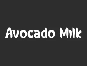 AvocadoMilkDemo font