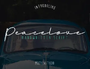 Peacelove Handwritten font