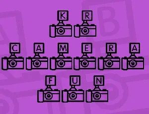 KR Camera Fun font