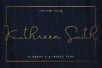 Kathreen Smith Signature font