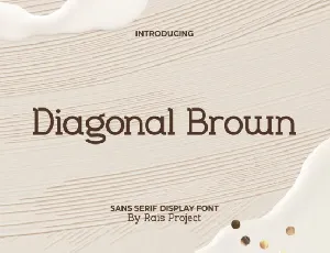 Diagonal Brown font