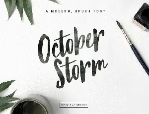 October Storm Brush font