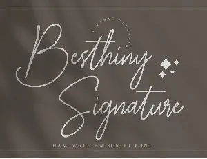 Besthiny Signature font