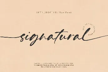 Signatural Typeface font