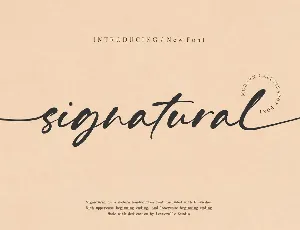 Signatural Typeface font