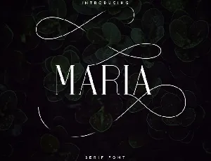 Maria Serif font