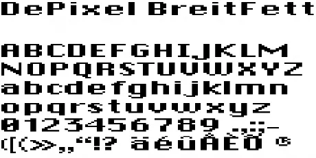 DePixel Family font