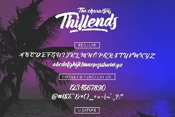 Thillends Script font