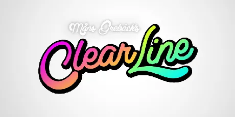 Clear Line PERSONAL USE ONLY font