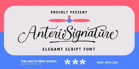 Anteri Signature font