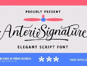 Anteri Signature font