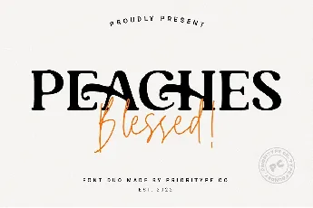 Peaches Blessed font