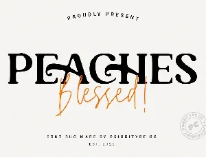 Peaches Blessed font