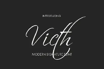 Victh Signature font