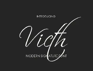 Victh Signature font