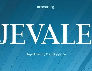 Jevale font