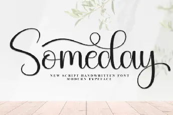 Someday Calligraphy font