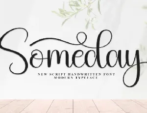 Someday Calligraphy font