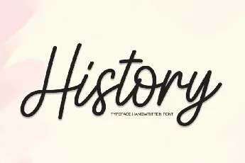 History Script font