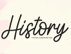 History Script font