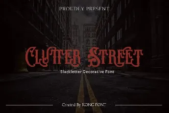 Clutter Street Display font