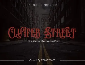 Clutter Street Display font