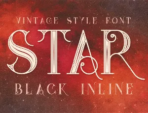 Star Black Inline font