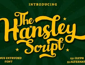 Hansley Script font