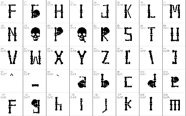 Ghost Skeleton font