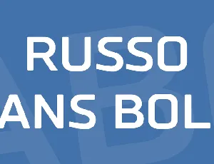 Russo Sans Bold font