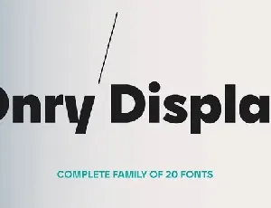 Onry Display font