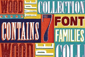 WOOD TYPE COLLECTION Family font