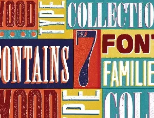 WOOD TYPE COLLECTION Family font