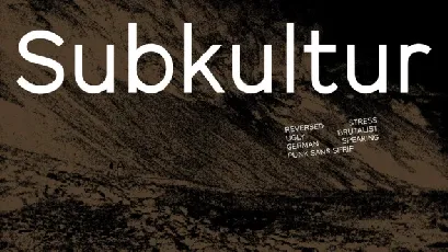 Subkultur font