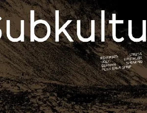 Subkultur font