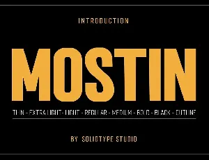 Mostin font