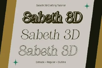 Sabeth 3D font
