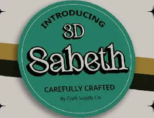 Sabeth 3D font