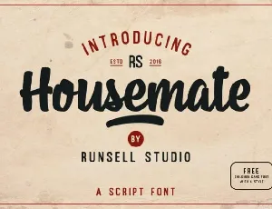 Housemate Vintage Script font