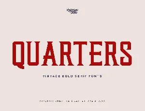 Quarters font