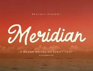 Meridian font