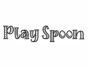 Play Spoon Demo font