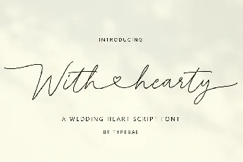 With Hearty font