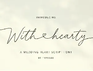 With Hearty font