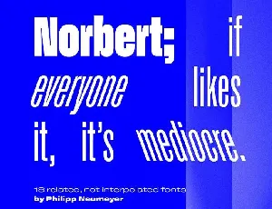 Norbert font